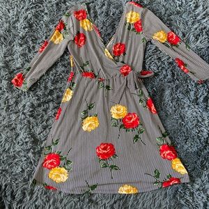 Striped & Floral Dress